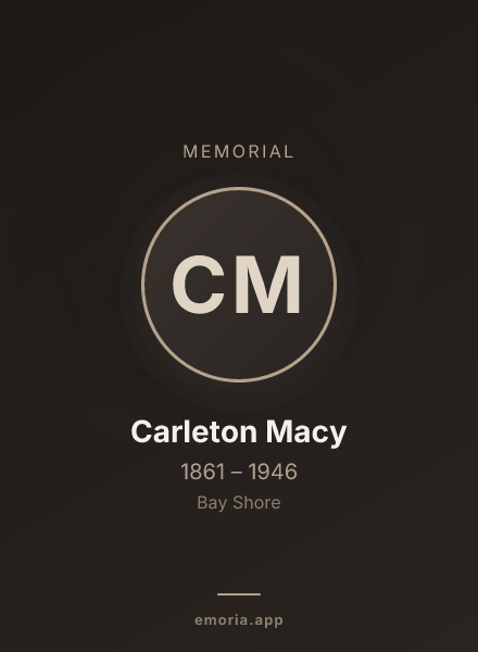 Memorial portrait of Carleton Macy