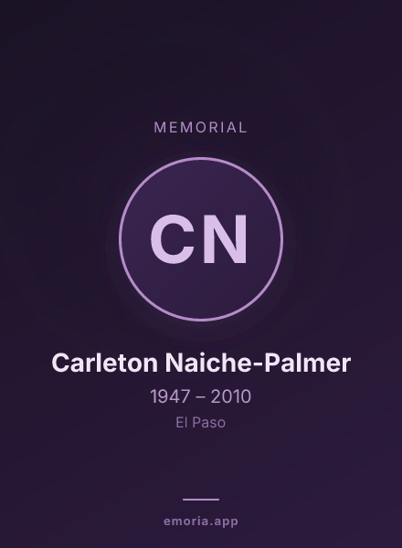Memorial portrait of Carleton Naiche-Palmer