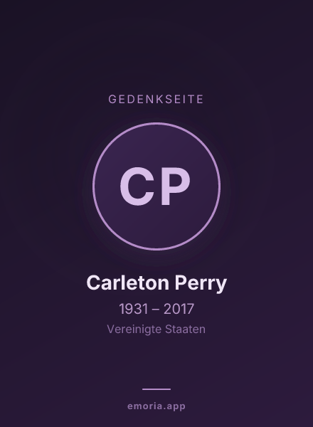 Gedenkportrait von Carleton Perry