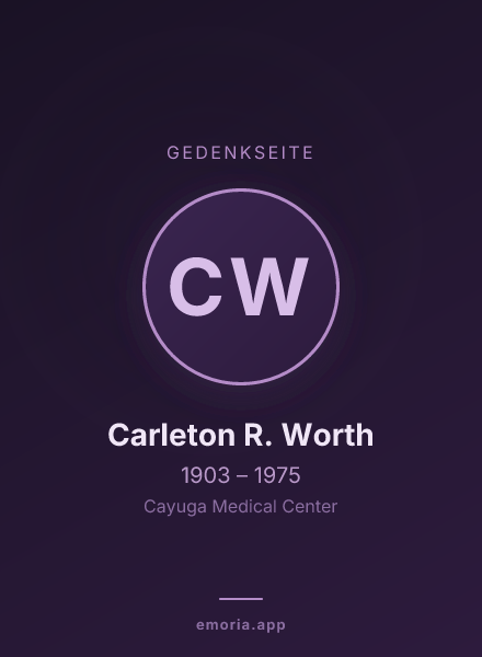 Gedenkportrait von Carleton R. Worth