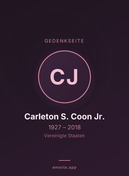 Gedenkportrait von Carleton S. Coon Jr.