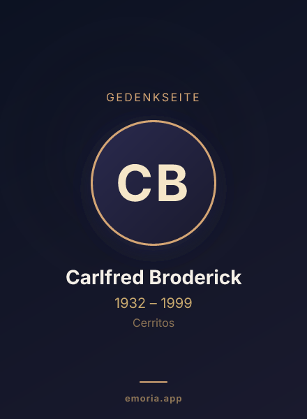 Gedenkportrait von Carlfred Broderick