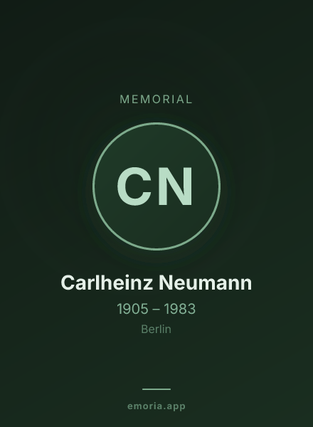 Memorial portrait of Carlheinz Neumann