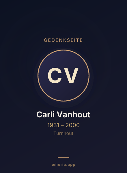 Gedenkportrait von Carli Vanhout