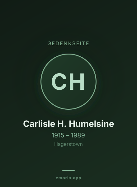 Gedenkportrait von Carlisle H. Humelsine