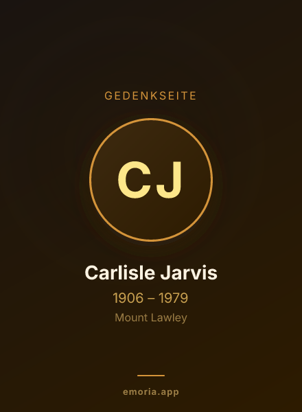 Gedenkportrait von Carlisle Jarvis