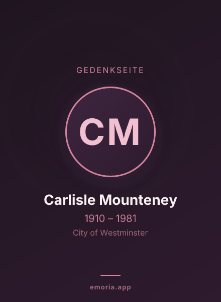 Gedenkportrait von Carlisle Mounteney