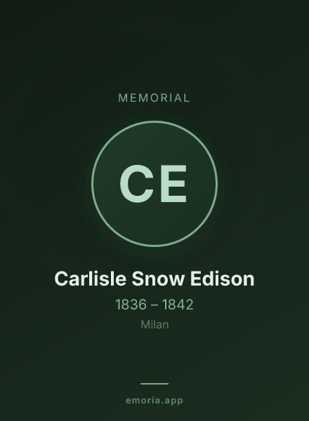 Memorial portrait of Carlisle Snow Edison