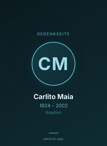 Gedenkportrait von Carlito Maia