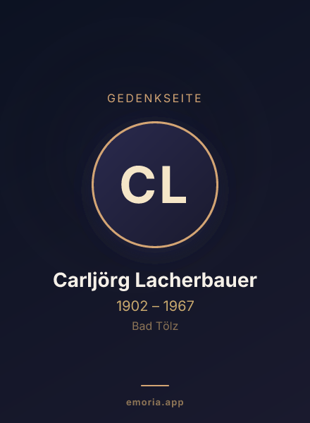 Gedenkportrait von Carljörg Lacherbauer