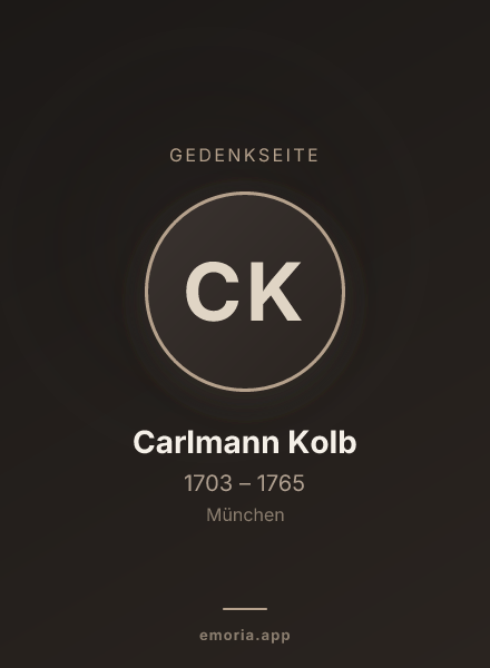Gedenkportrait von Carlmann Kolb