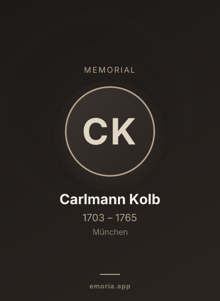 Memorial portrait of Carlmann Kolb