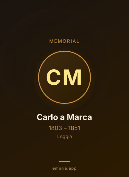 Memorial portrait of Carlo a Marca