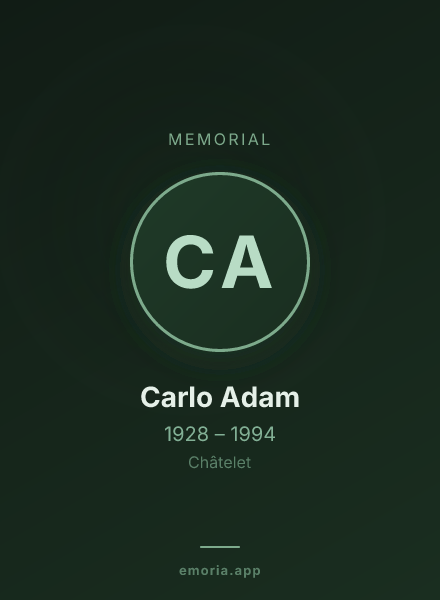 Memorial portrait of Carlo Adam