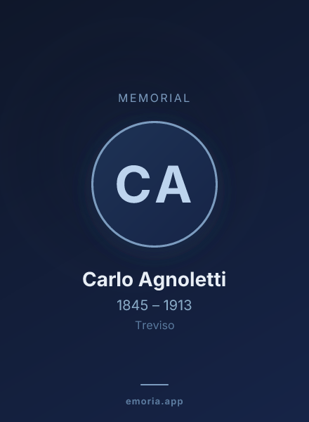 Memorial portrait of Carlo Agnoletti