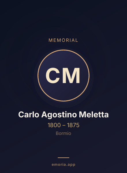 Memorial portrait of Carlo Agostino Meletta