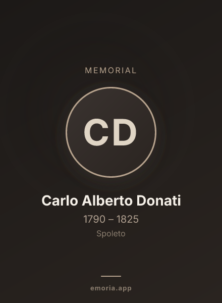 Memorial portrait of Carlo Alberto Donati