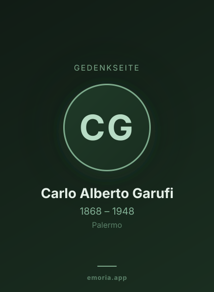 Gedenkportrait von Carlo Alberto Garufi