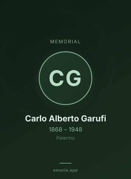 Memorial portrait of Carlo Alberto Garufi