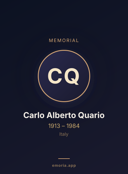 Memorial portrait of Carlo Alberto Quario