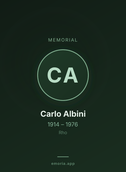 Memorial portrait of Carlo Albini