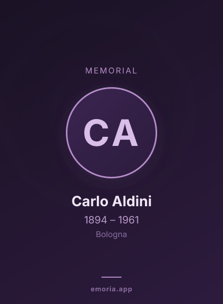 Memorial portrait of Carlo Aldini