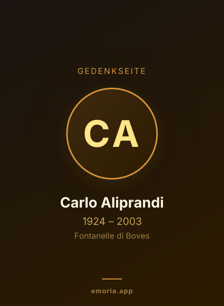 Gedenkportrait von Carlo Aliprandi