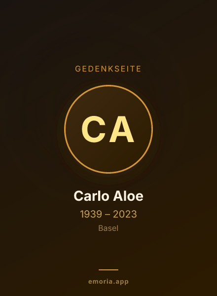 Gedenkportrait von Carlo Aloe
