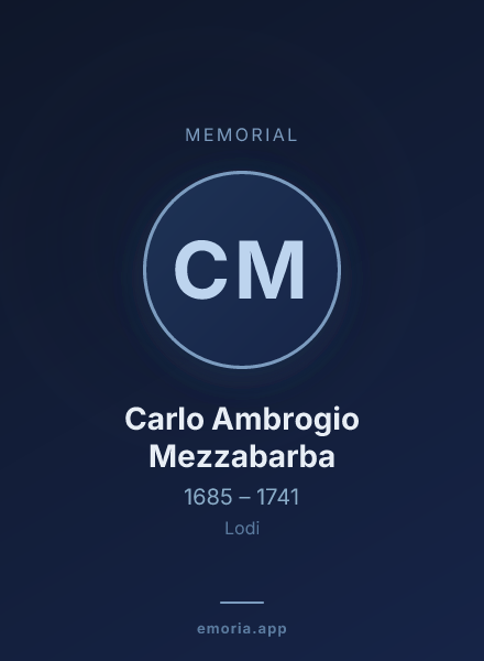 Memorial portrait of Carlo Ambrogio Mezzabarba