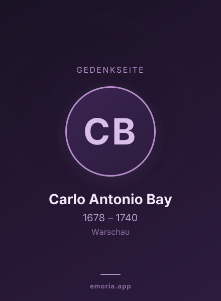 Gedenkportrait von Carlo Antonio Bay