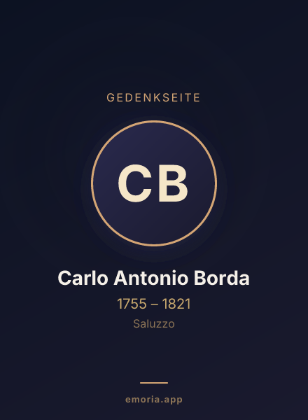 Gedenkportrait von Carlo Antonio Borda