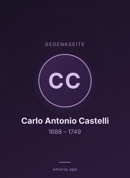 Gedenkportrait von Carlo Antonio Castelli