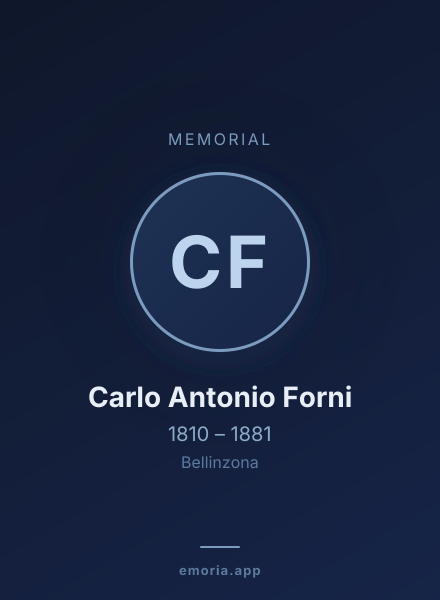 Memorial portrait of Carlo Antonio Forni