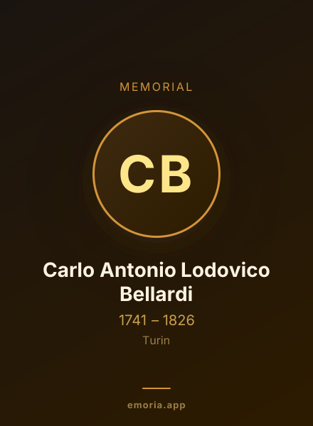 Memorial portrait of Carlo Antonio Lodovico Bellardi