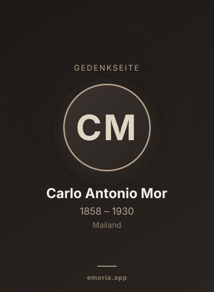 Gedenkportrait von Carlo Antonio Mor