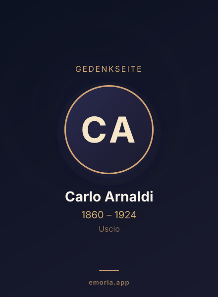Gedenkportrait von Carlo Arnaldi
