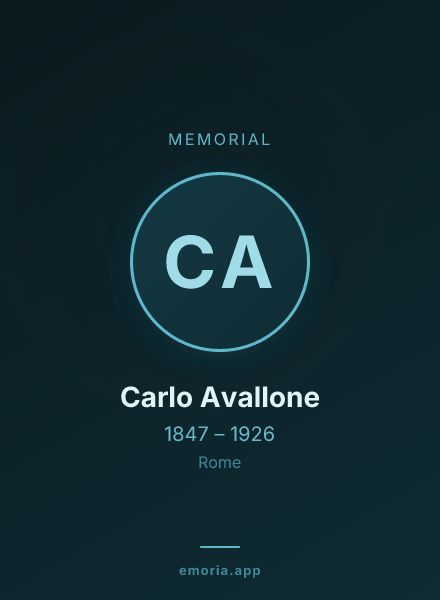 Memorial portrait of Carlo Avallone