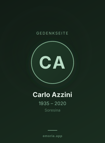 Gedenkportrait von Carlo Azzini