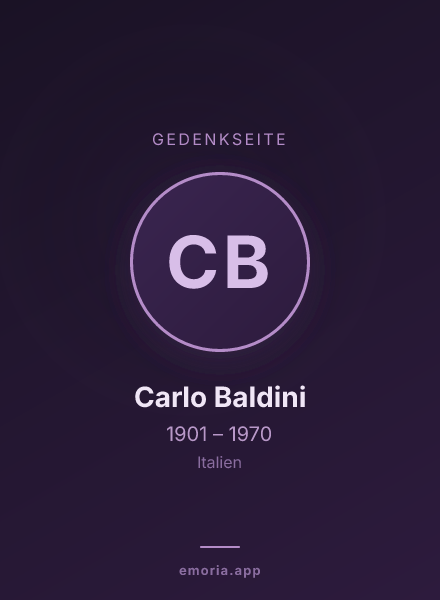 Gedenkportrait von Carlo Baldini
