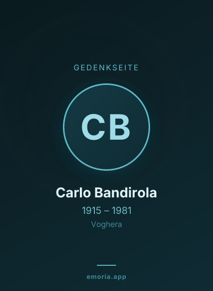 Gedenkportrait von Carlo Bandirola