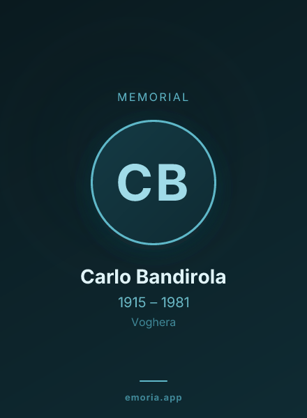 Memorial portrait of Carlo Bandirola