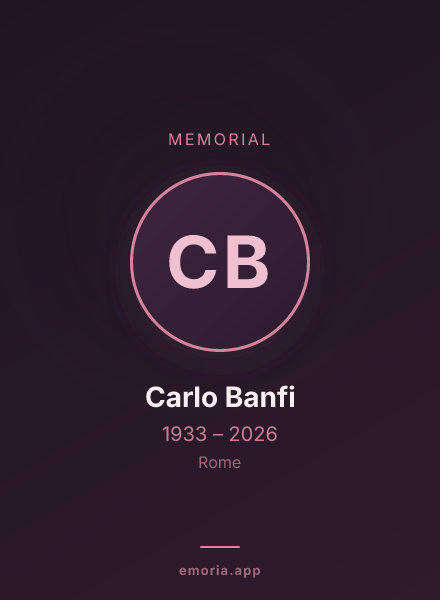 Memorial portrait of Carlo Banfi
