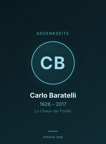Gedenkportrait von Carlo Baratelli