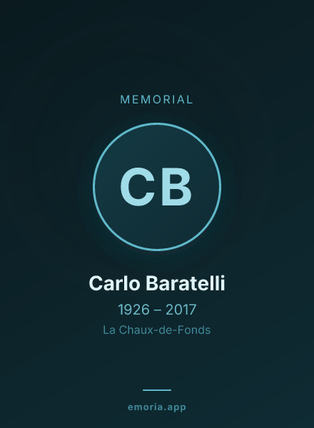Memorial portrait of Carlo Baratelli
