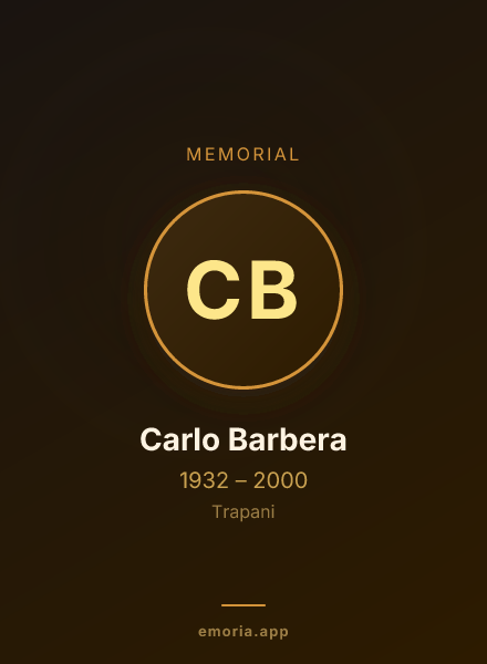 Memorial portrait of Carlo Barbera