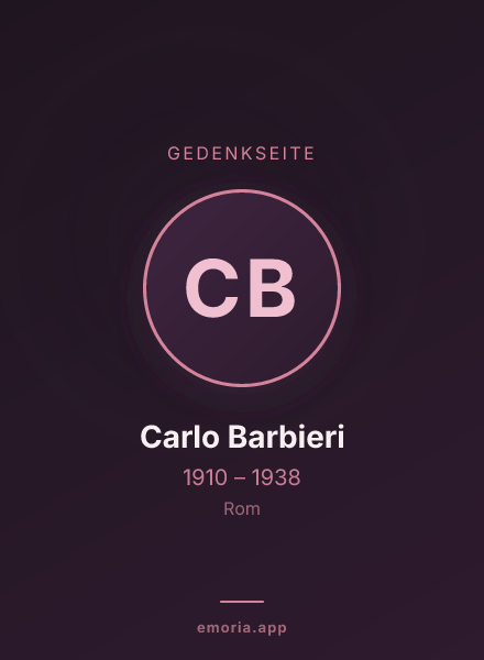 Gedenkportrait von Carlo Barbieri