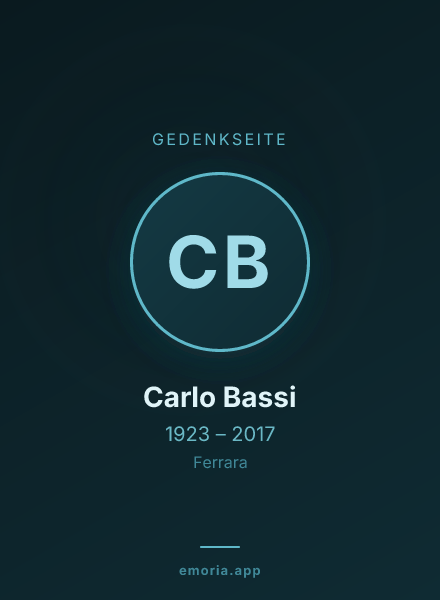 Gedenkportrait von Carlo Bassi