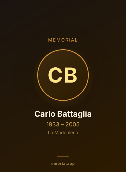 Memorial portrait of Carlo Battaglia