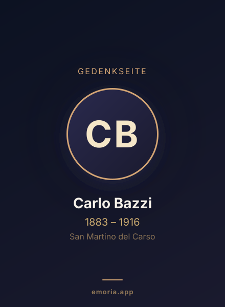 Gedenkportrait von Carlo Bazzi