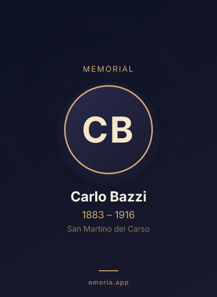 Memorial portrait of Carlo Bazzi